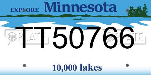 TT50766 Minnesota License Plate