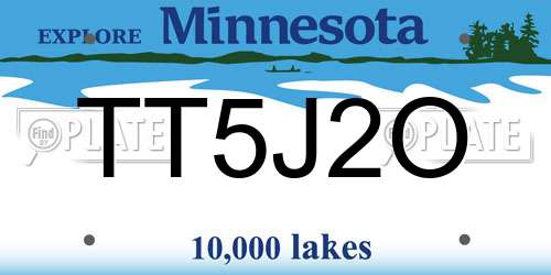 TT5J2O Minnesota License Plate