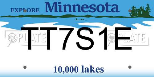 TT7S1E Minnesota License Plate