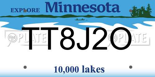 TT8J2O Minnesota License Plate
