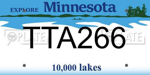 TTA266 Minnesota License Plate