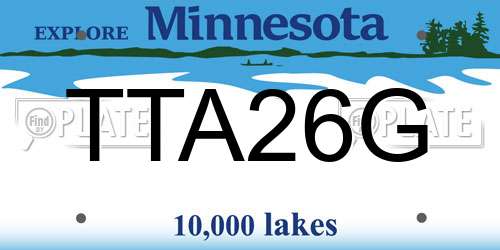 TTA26G Minnesota License Plate