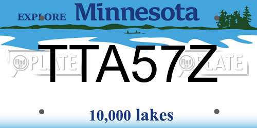 TTA57Z Minnesota License Plate