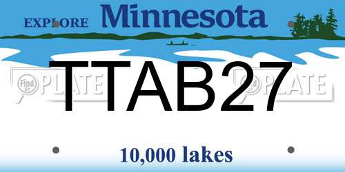 TTAB27 Minnesota License Plate