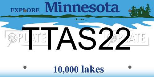 TTAS22 Minnesota License Plate