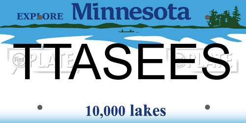 TTASEES Minnesota License Plate