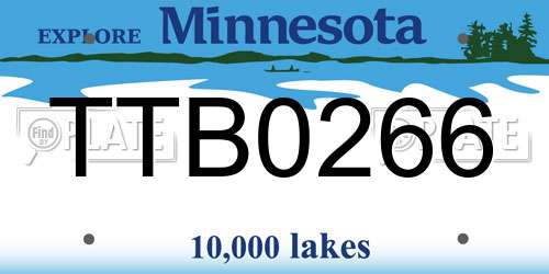 TTB0266 Minnesota License Plate
