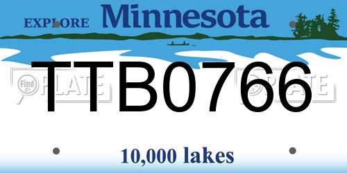 TTB0766 Minnesota License Plate