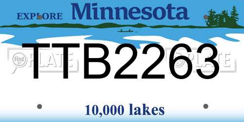 TTB2263 Minnesota License Plate
