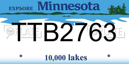 TTB2763 Minnesota License Plate