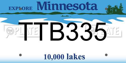 TTB335 Minnesota License Plate
