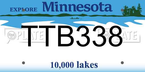 TTB338 Minnesota License Plate