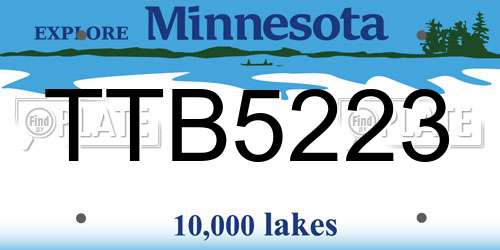 TTB5223 Minnesota License Plate