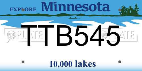 TTB545 Minnesota License Plate