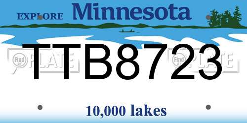 TTB8723 Minnesota License Plate