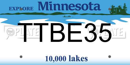 TTBE35 Minnesota License Plate