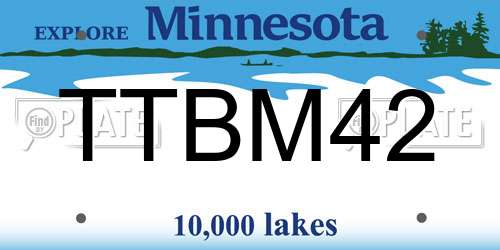 TTBM42 Minnesota License Plate