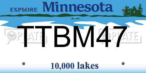 TTBM47 Minnesota License Plate