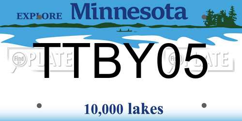 TTBY05 Minnesota License Plate
