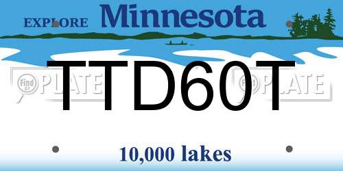 TTD60T Minnesota License Plate