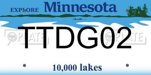 TTDG02 Minnesota License Plate