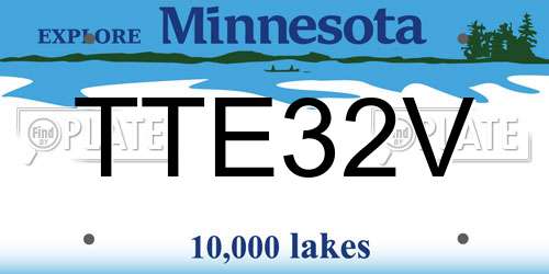 TTE32V Minnesota License Plate