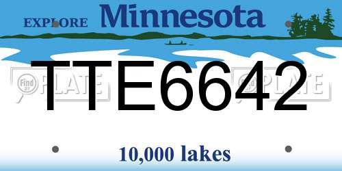 TTE6642 Minnesota License Plate