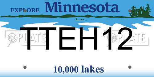 TTEH12 Minnesota License Plate
