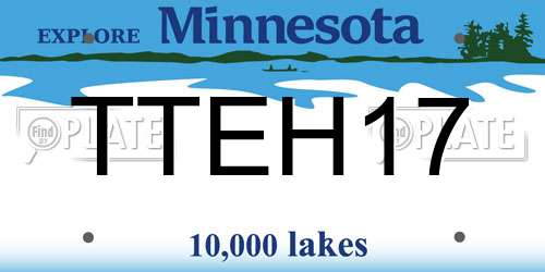 TTEH17 Minnesota License Plate