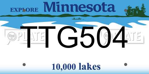 TTG504 Minnesota License Plate