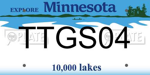 TTGS04 Minnesota License Plate