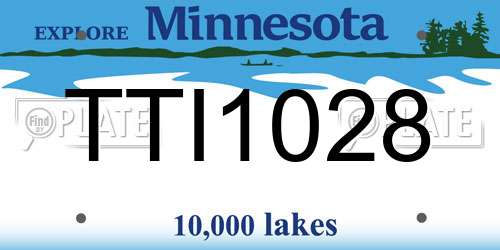 TTI1028 Minnesota License Plate