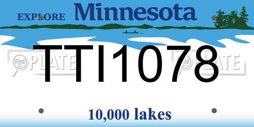 TTI1078 Minnesota License Plate