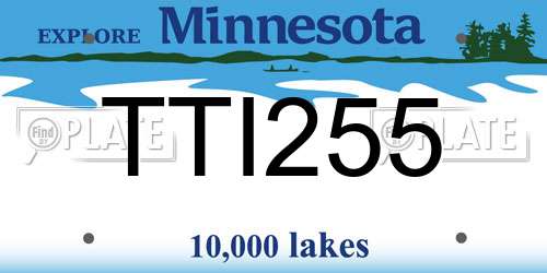 TTI255 Minnesota License Plate