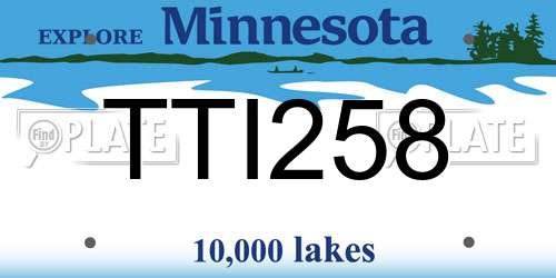 TTI258 Minnesota License Plate