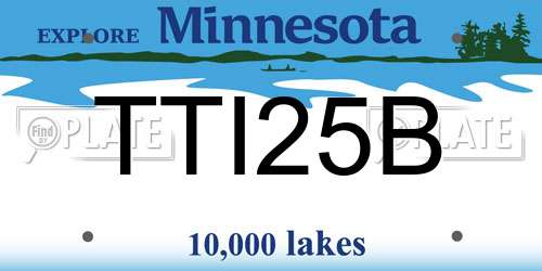 TTI25B Minnesota License Plate
