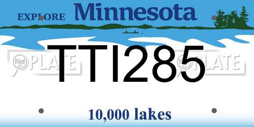 TTI285 Minnesota License Plate