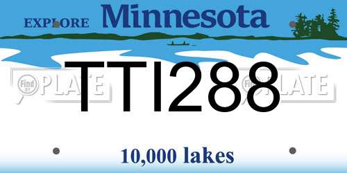 TTI288 Minnesota License Plate