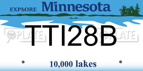 TTI28B Minnesota License Plate