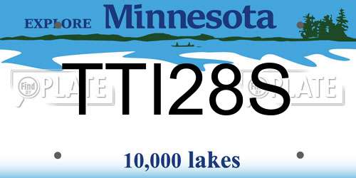 TTI28S Minnesota License Plate