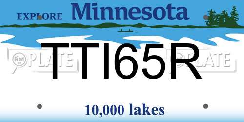 TTI65R Minnesota License Plate