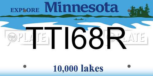 TTI68R Minnesota License Plate