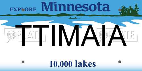 TTIMAIA Minnesota License Plate