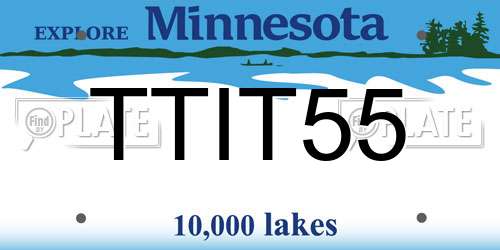 TTIT55 Minnesota License Plate