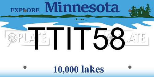 TTIT58 Minnesota License Plate