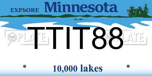 TTIT88 Minnesota License Plate