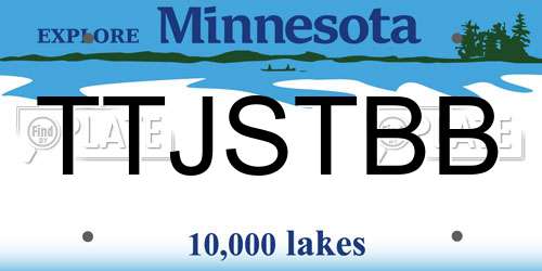 TTJSTBB Minnesota License Plate