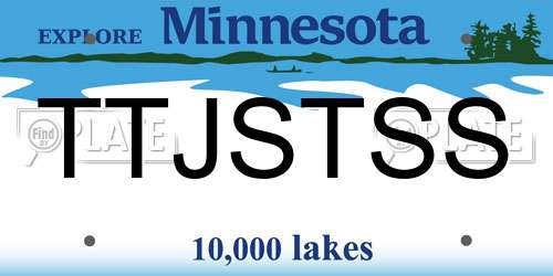 TTJSTSS Minnesota License Plate