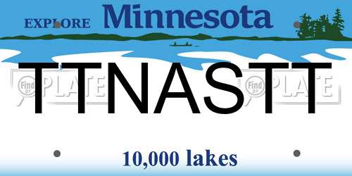 TTNASTT Minnesota License Plate