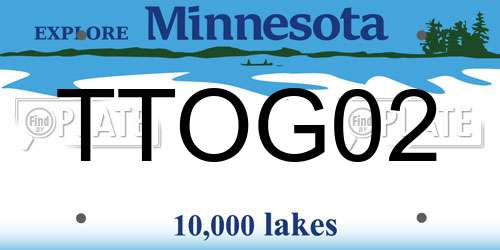 TTOG02 Minnesota License Plate